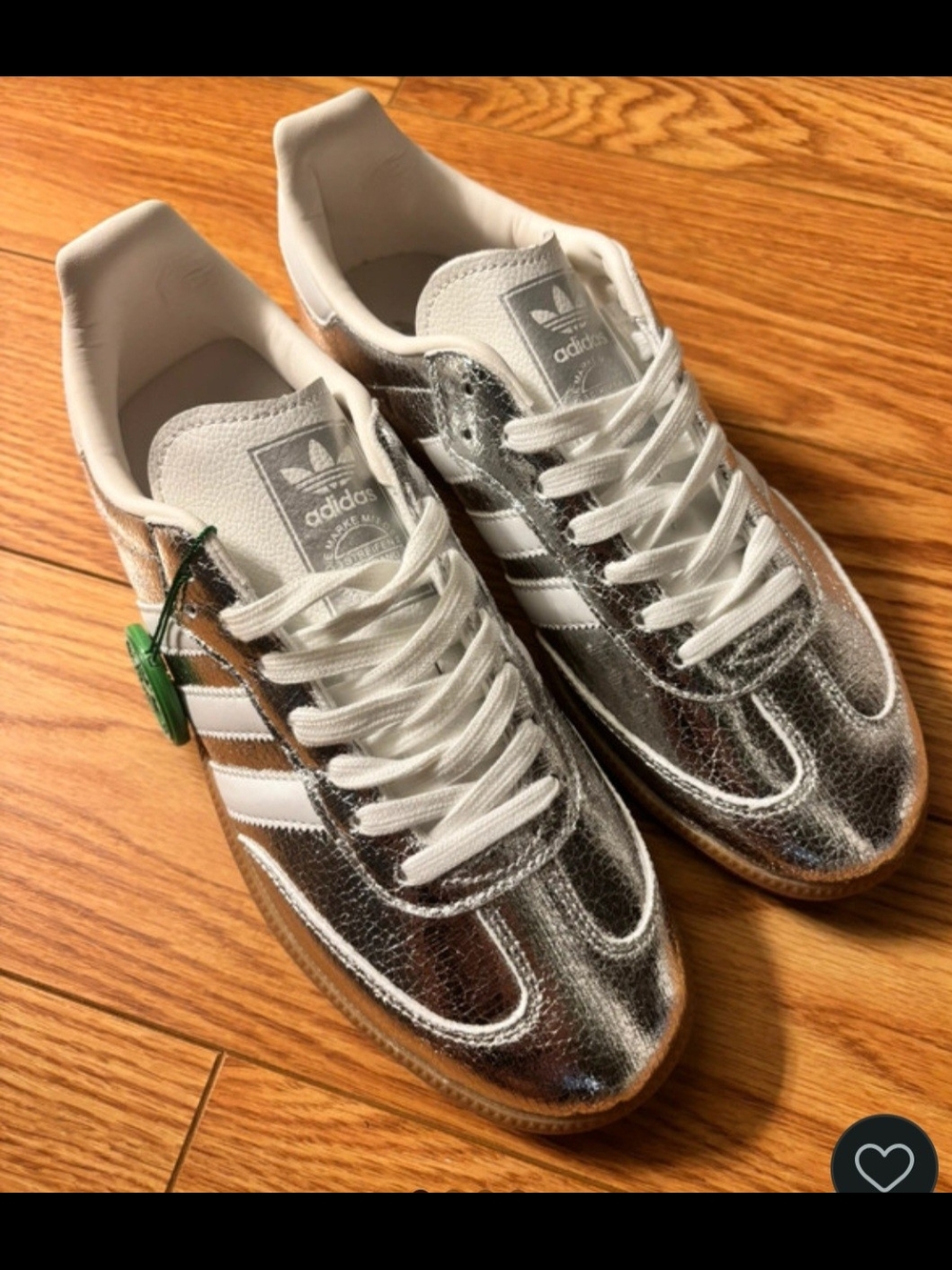 Adidas Samba Metallic Silver Sneakers